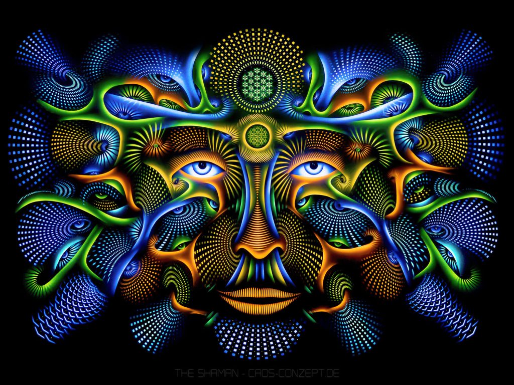 The Shaman - Psychedelic 3D Art Print on 260g/qm